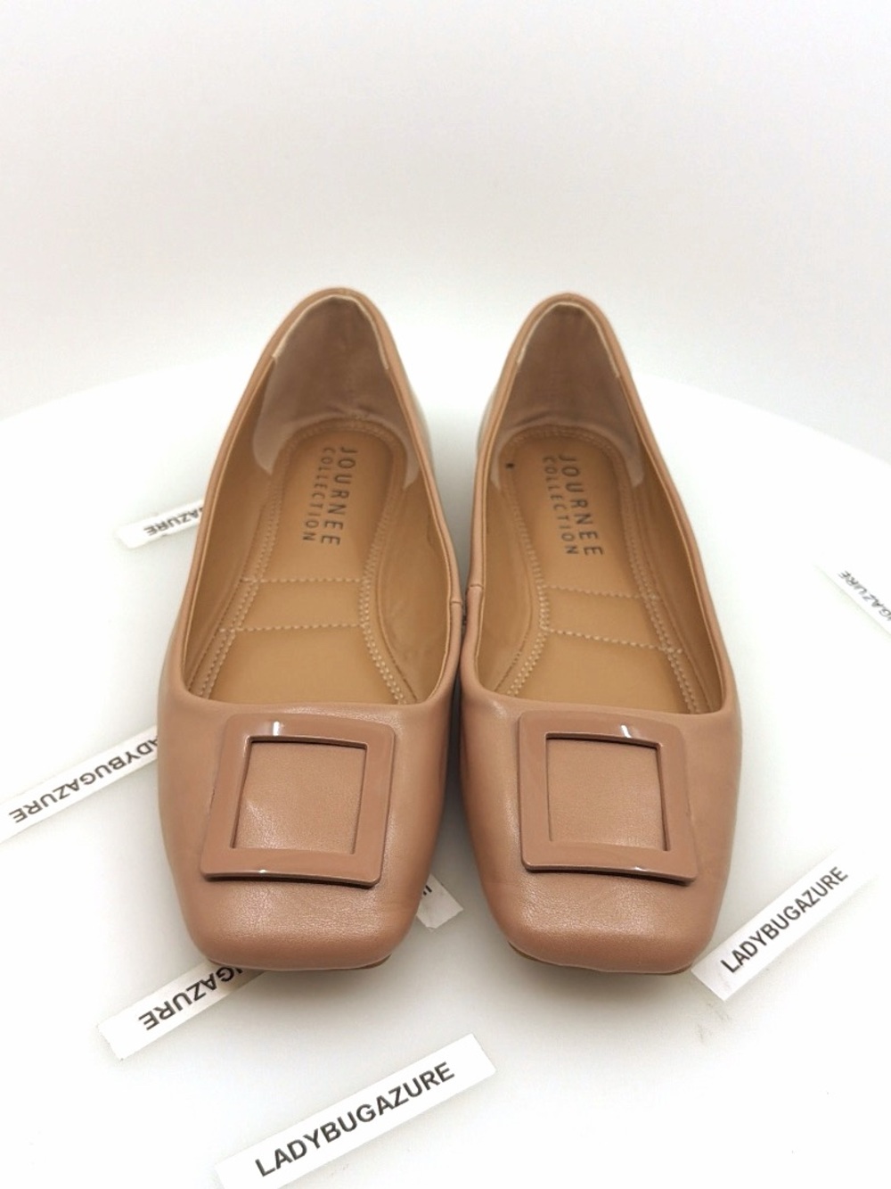 NWOB Women's Zimia Buckle Square Toe Ballet Flats Size 7.5
